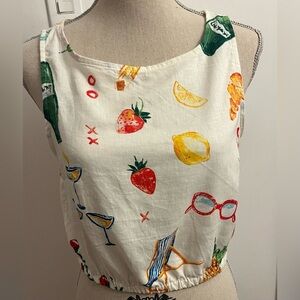 Christian Siriano Top Linen Small